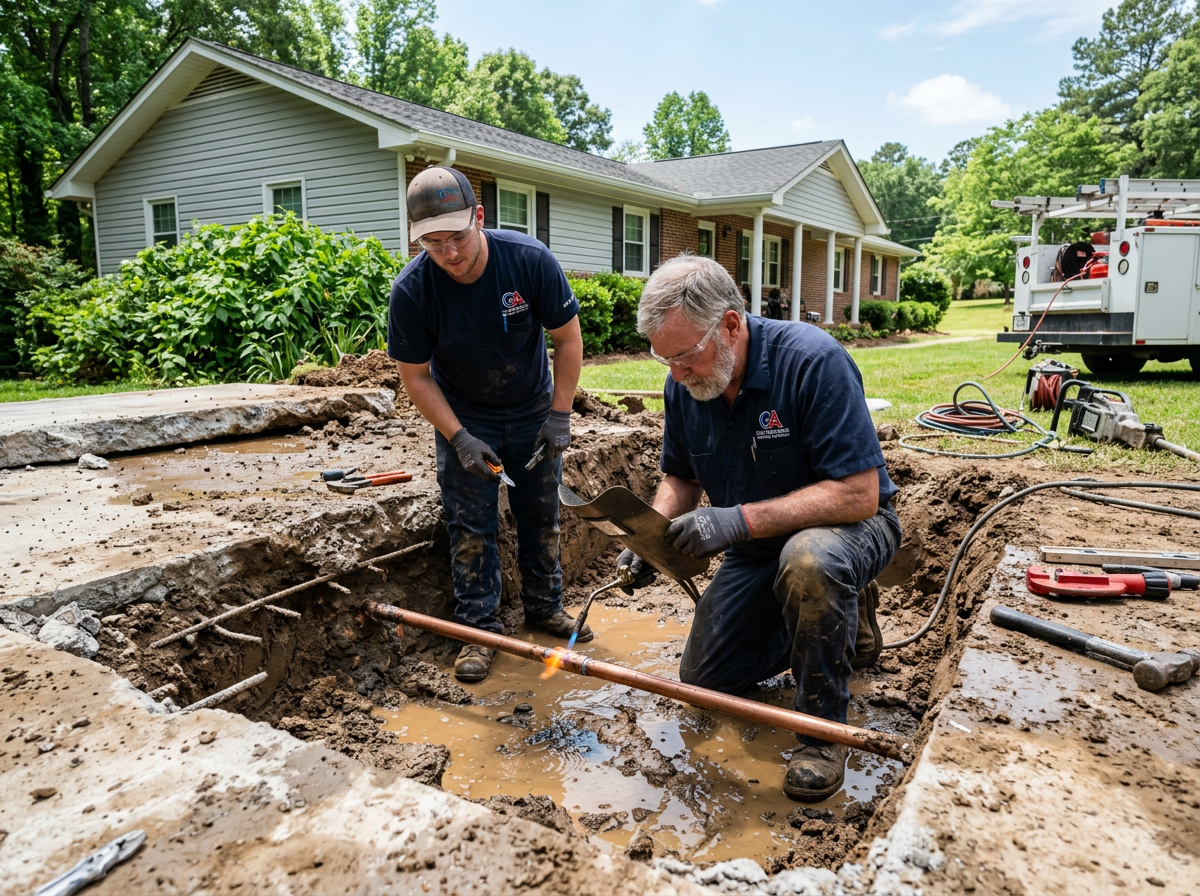 Slab Leak Repair in Red Clay, GA
